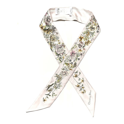 Christian Dior Silk Twill D-Floral Mitzah Scarf Pink 1 of 4