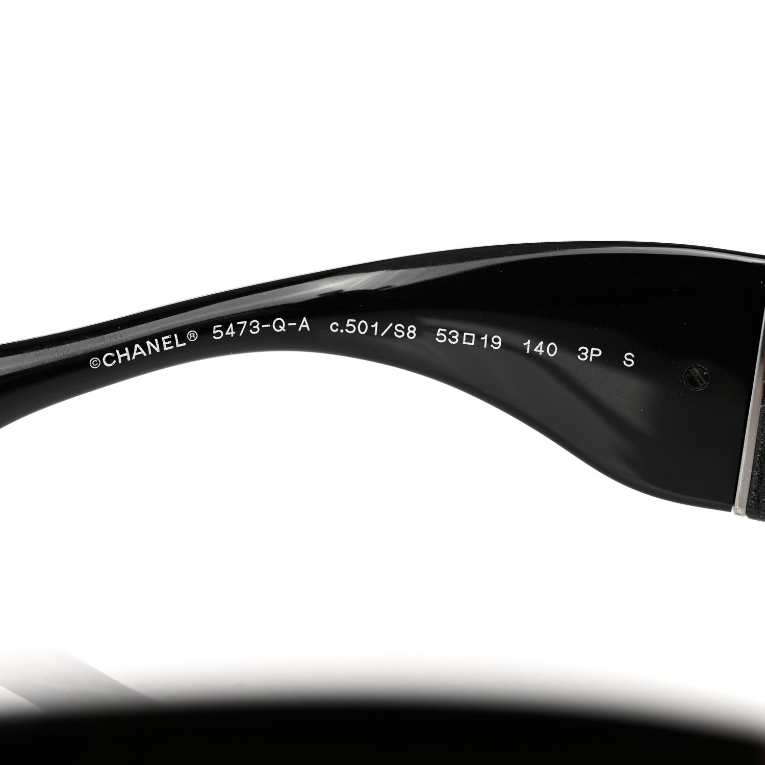 Chanel Acetate Calfskin Polarized Square Sunglasses 5473-Q-A Black 5 of 8