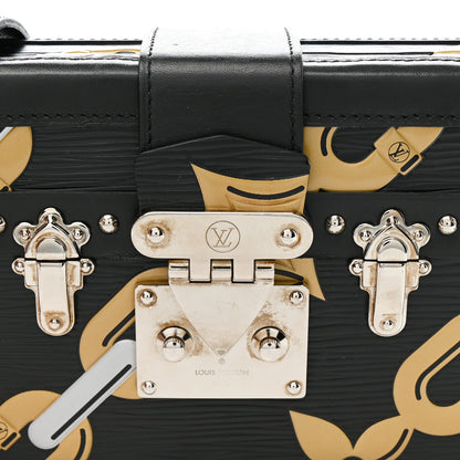Louis Vuitton Epi Chain Flower Petite Malle Black 11 of 13