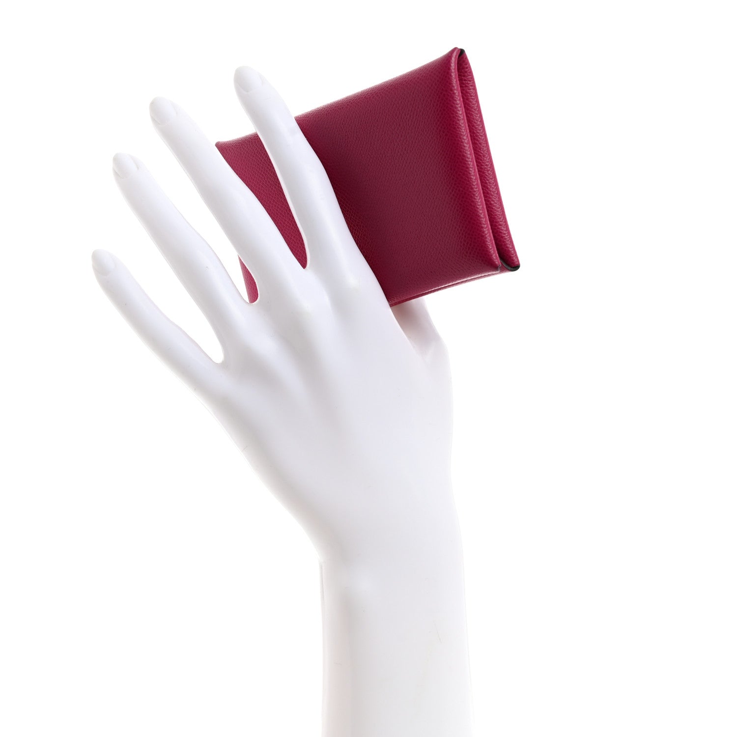 Hermes Epsom Calvi Card Case Rose Pourpre 2 of 8