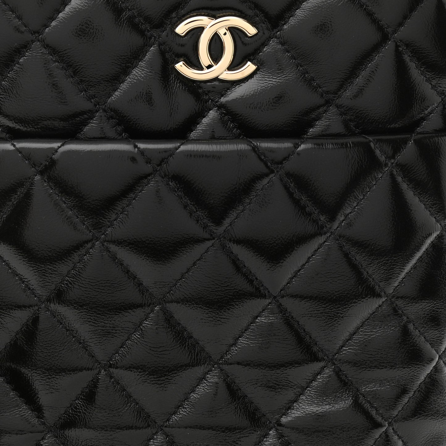 Shiny Calfskin My Pocket Backpack Black