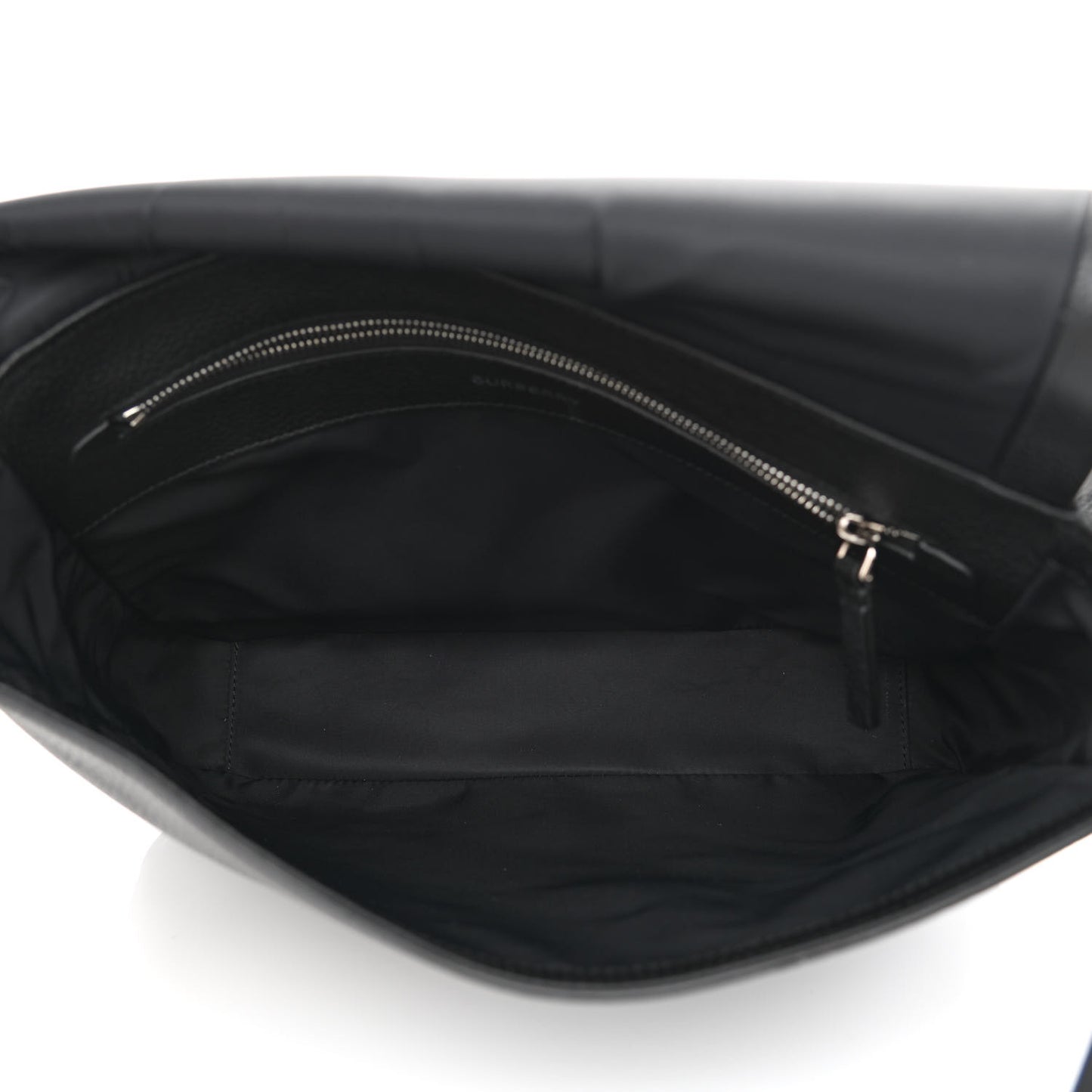 Grainy Calfskin Embossed Bruno Messenger Black