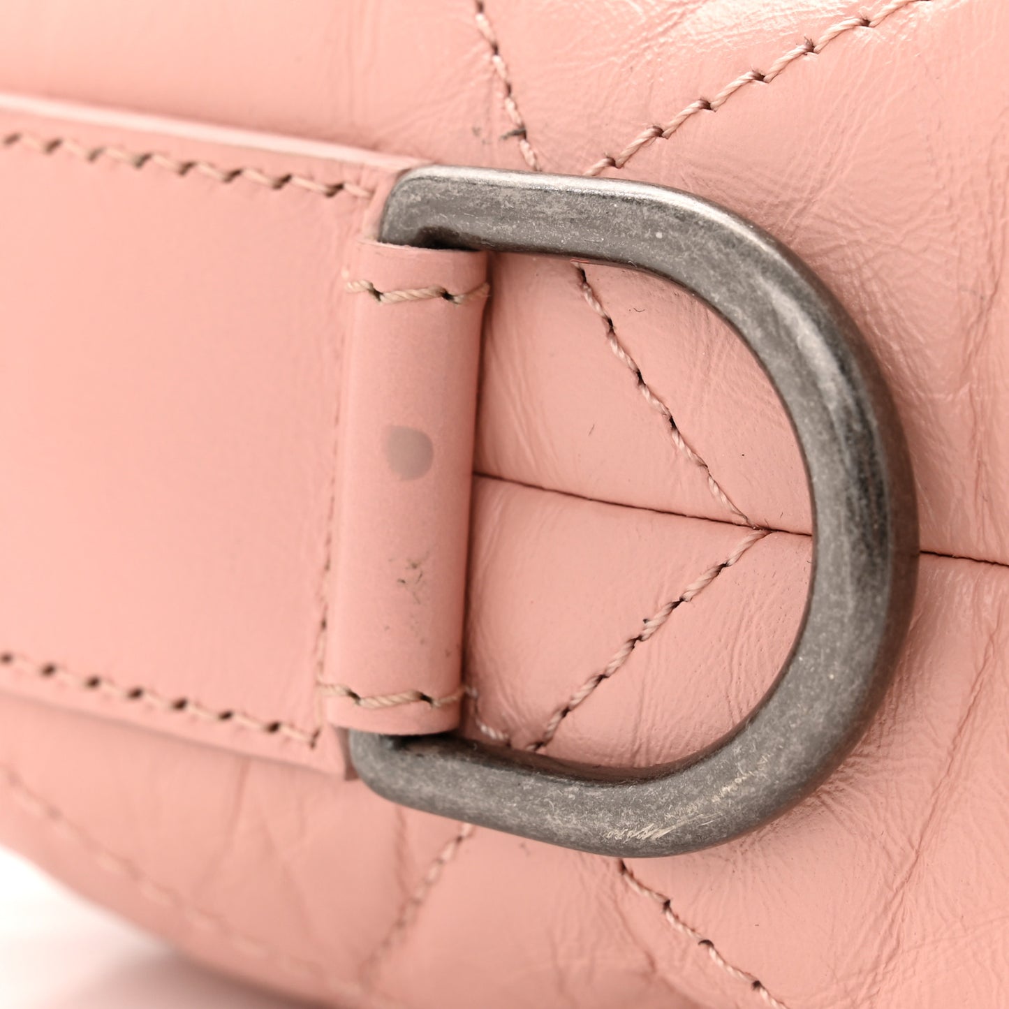 Aged Calfskin Quilted Small Gabrielle Hobo Light Pink