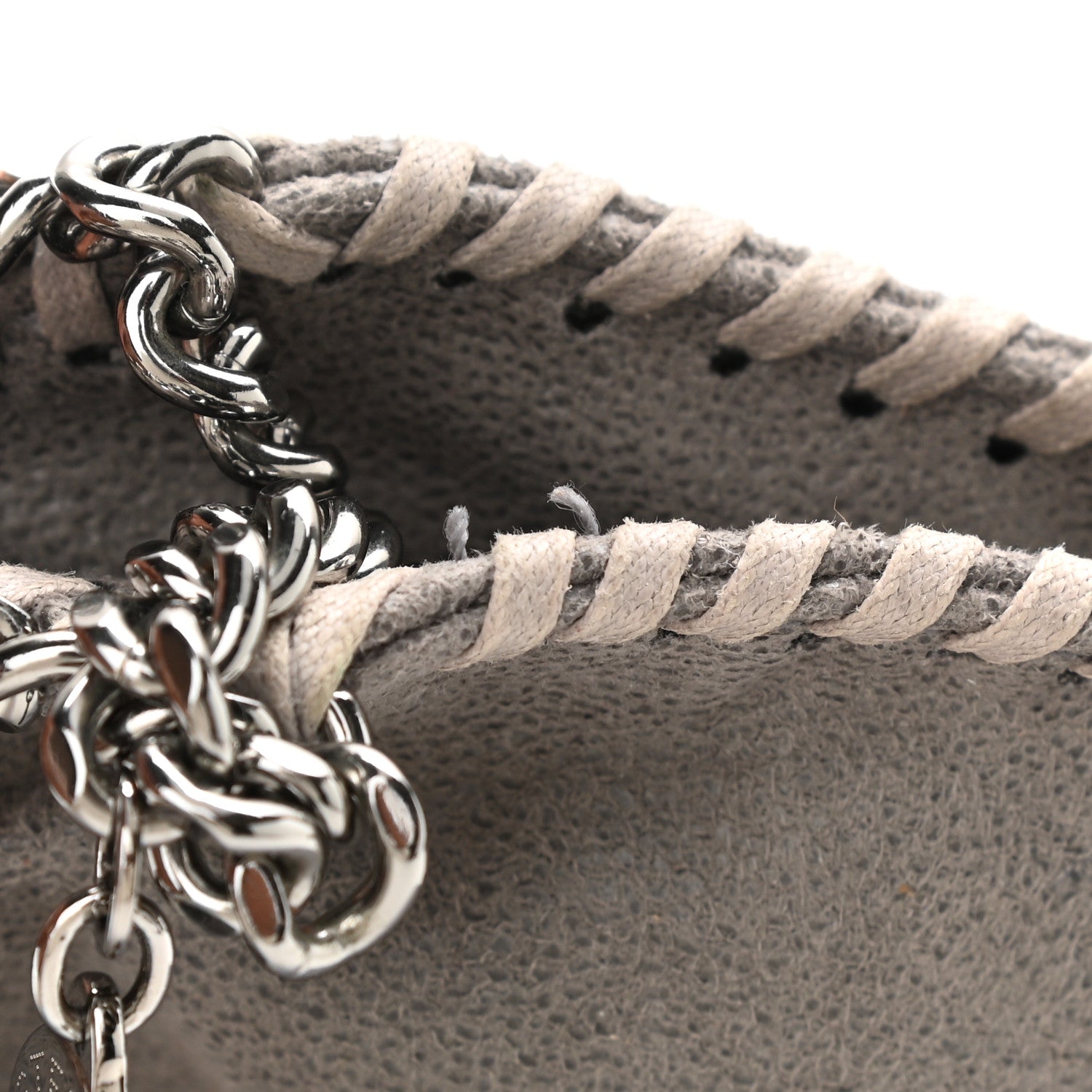 Stella McCartney Shaggy Deer Tiny Falabella Tote Grey 10 of 10