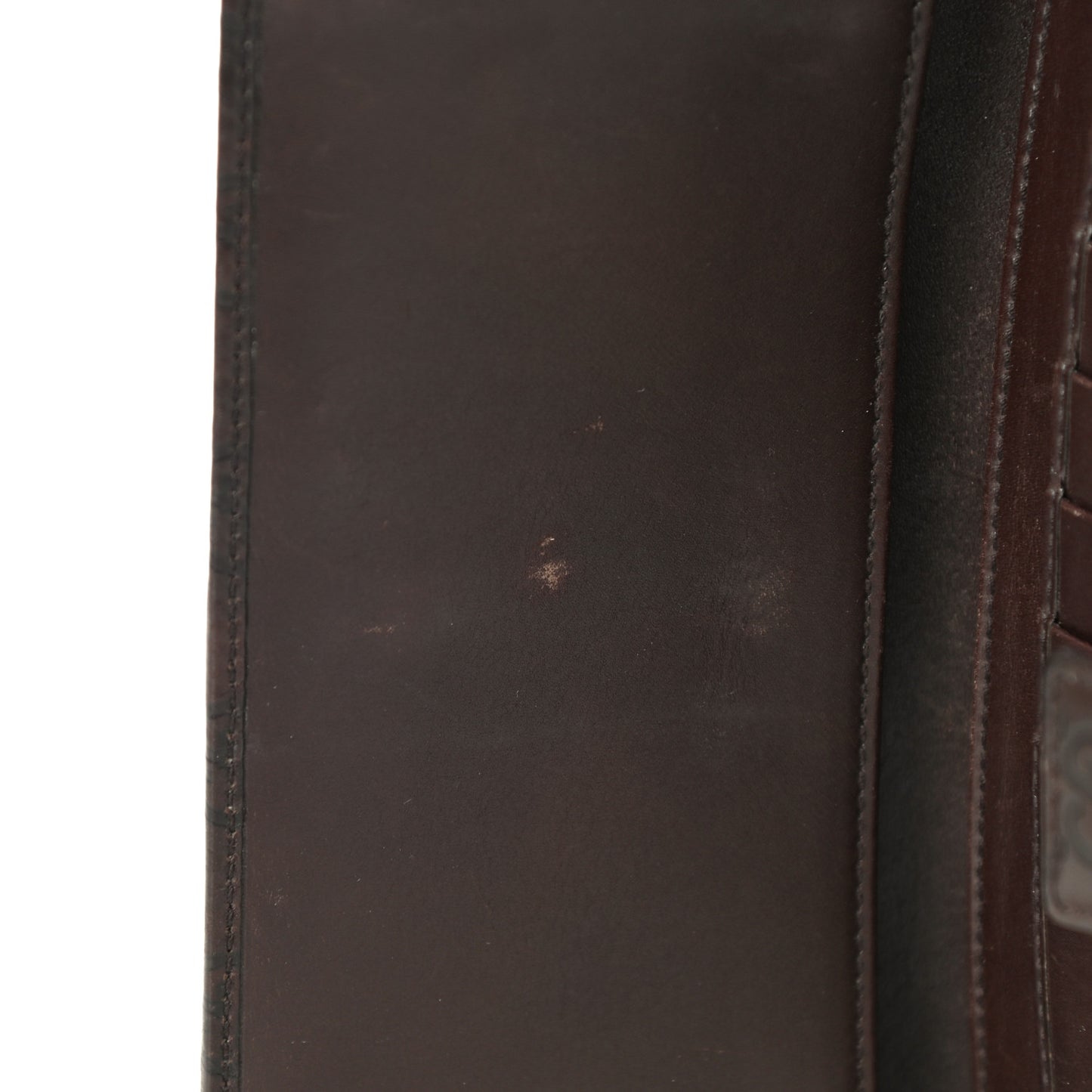 Guccissima Margaux Calfskin Metal Bar Continental Flap Wallet Chocolate