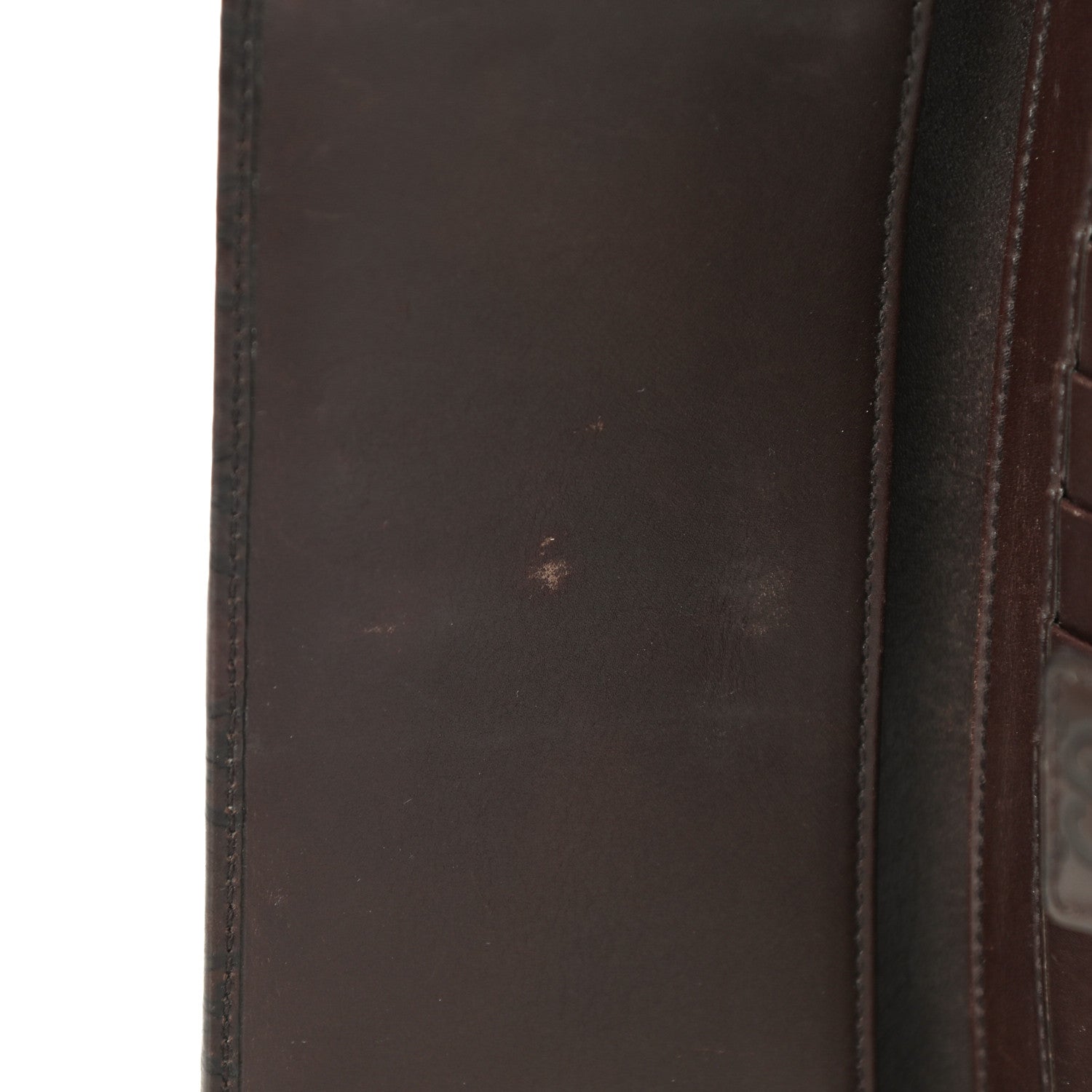 Gucci Guccissima Margaux Calfskin Metal Bar Continental Flap Wallet Chocolate 12 of 23