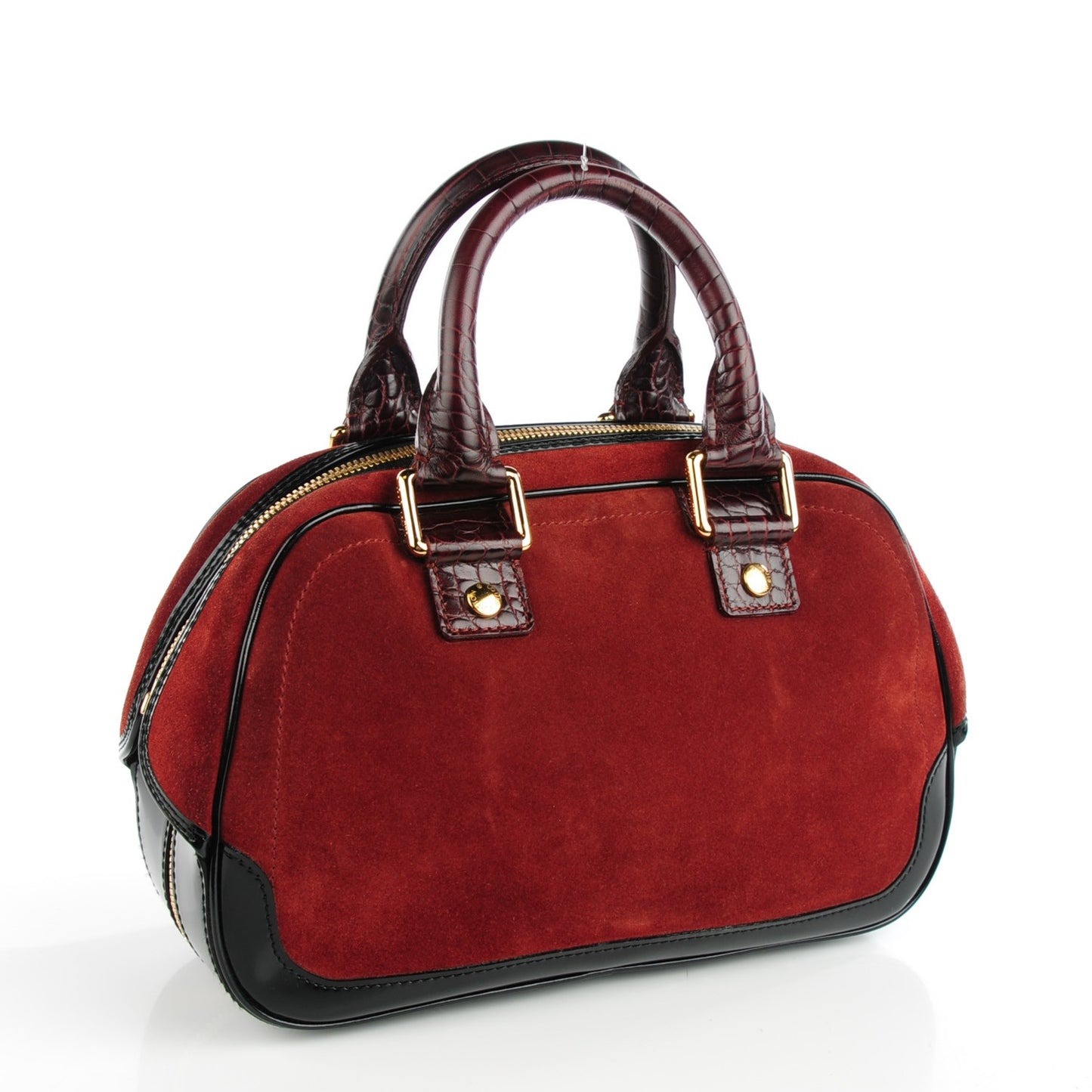 Suede Stamped Havane Bowler PM Brun