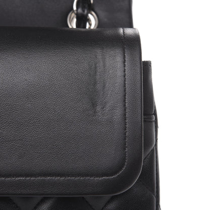 Chanel Lambskin Quilted Jumbo Double Flap Black 10 of 13