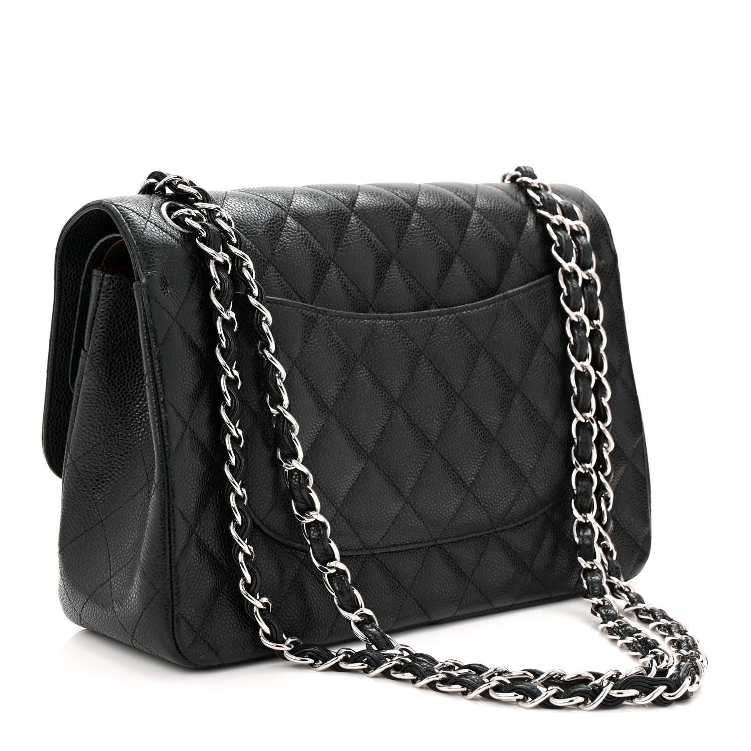 Chanel Caviar Quilted Jumbo Double Flap Black 3 of 10