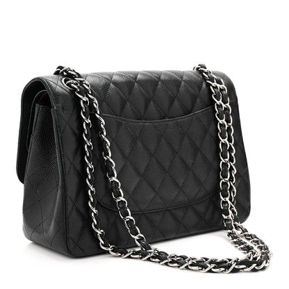 Chanel Caviar Quilted Jumbo Double Flap Black 3 of 10