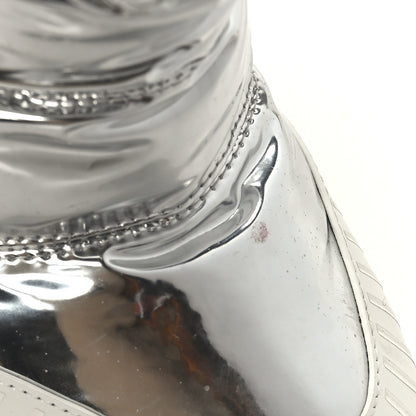 Christian Louboutin Metallic Oriona Lug 100 Boots 37.5 Silver 8 of 10