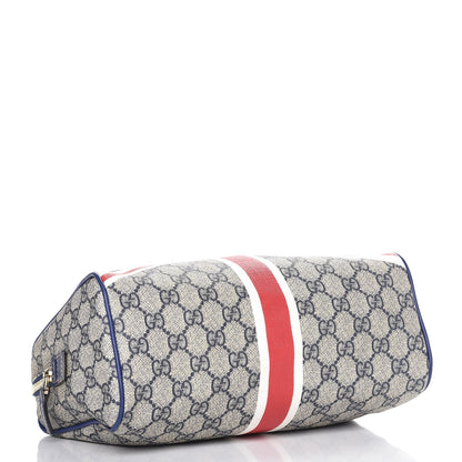 Gucci GG Plus Monogram Sloaney Union Jack British Flag Cosmetic Case Blue 4 of 8