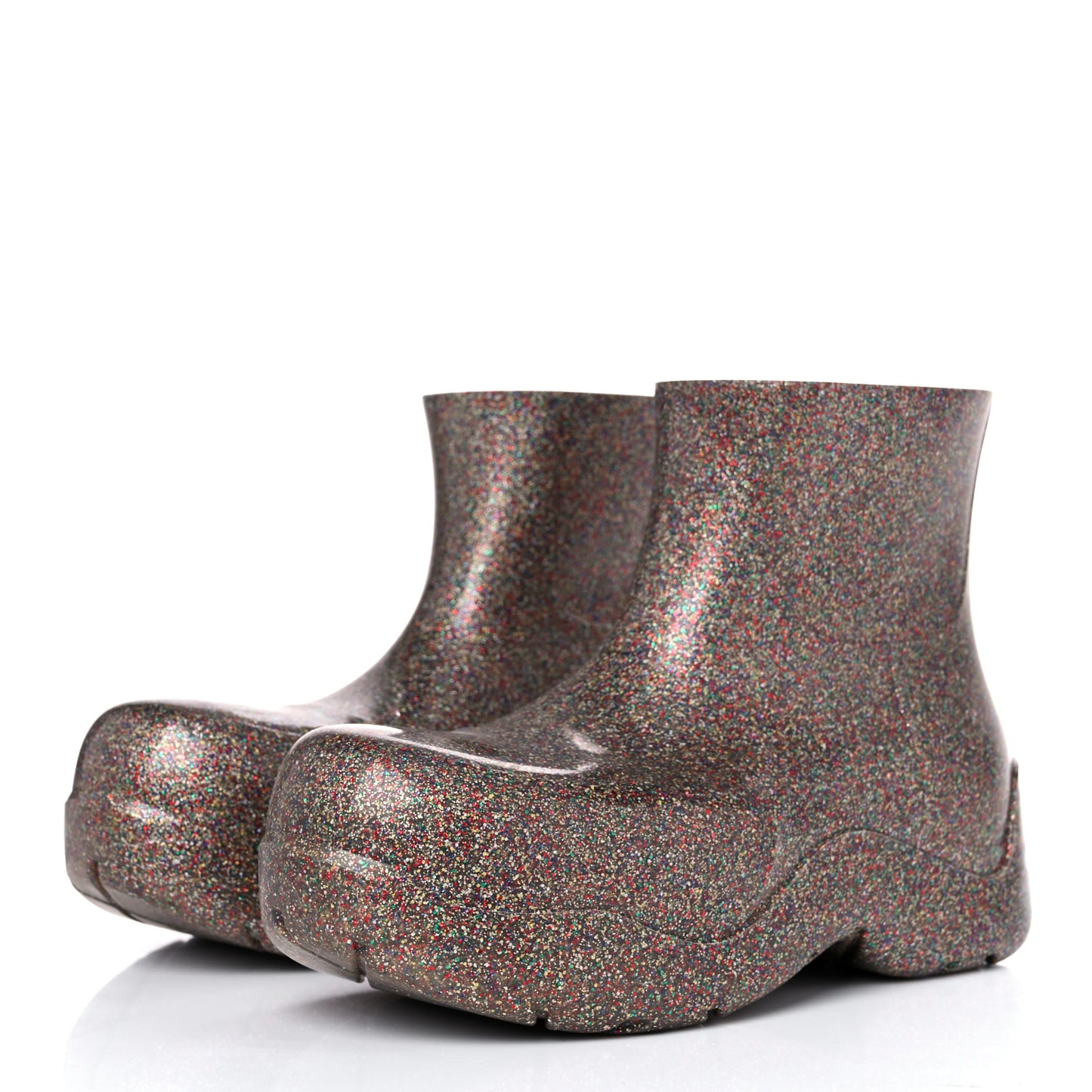 Sparkle Rubber Puddle Ankle Boots 40 Multicolor