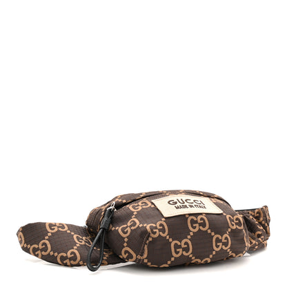 Gucci Recycled Polyester Monogram Jumbo GG Belt Bag Ebony Beige 4 of 10