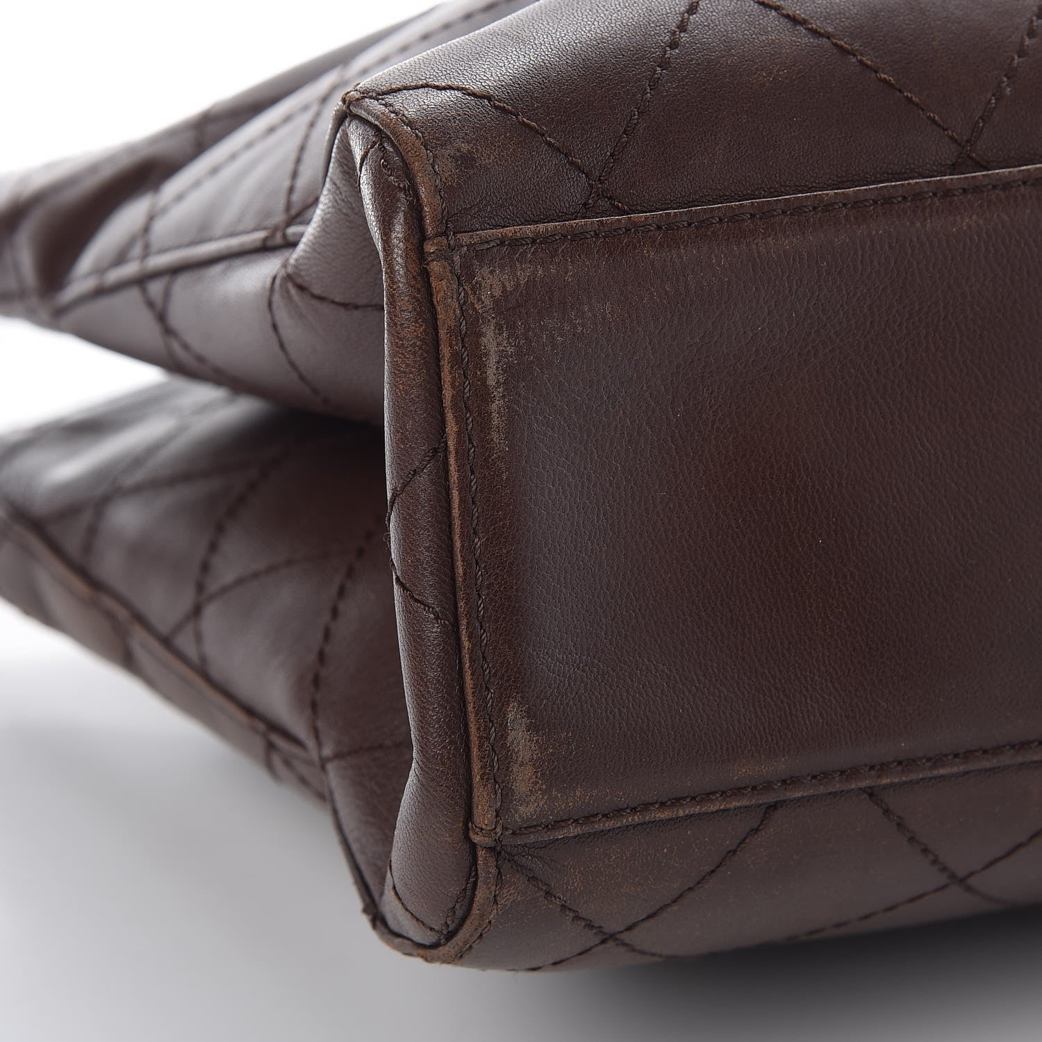 Chanel CHANE Lambskin Stitched Shoulder Bag Brown 15 of 16