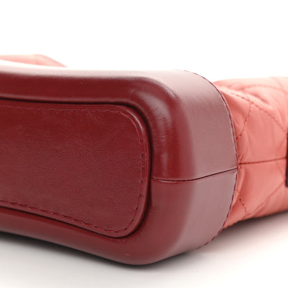 Chanel Aged Calfskin Quilted Small Gabrielle Hobo Red 10 of 11