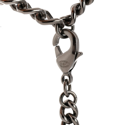 Chanel Ruthenium Crystal Chain CC Lucky Charms Choker Silver 5 of 6