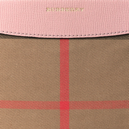 Burberry House Check Derby Peyton Crossbody Clutch Bag Pale Orchid 8 of 10
