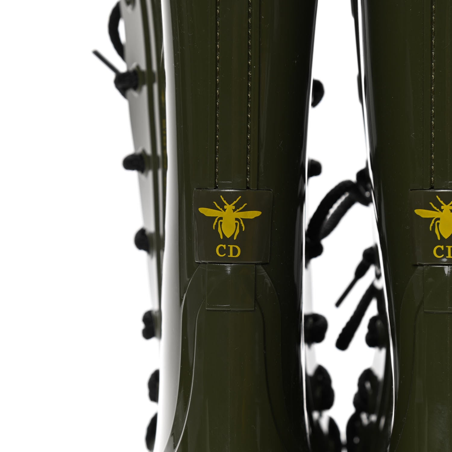 Christian Dior Shiny Rubber Diorcamp Low Boots 38 Military 9 of 12