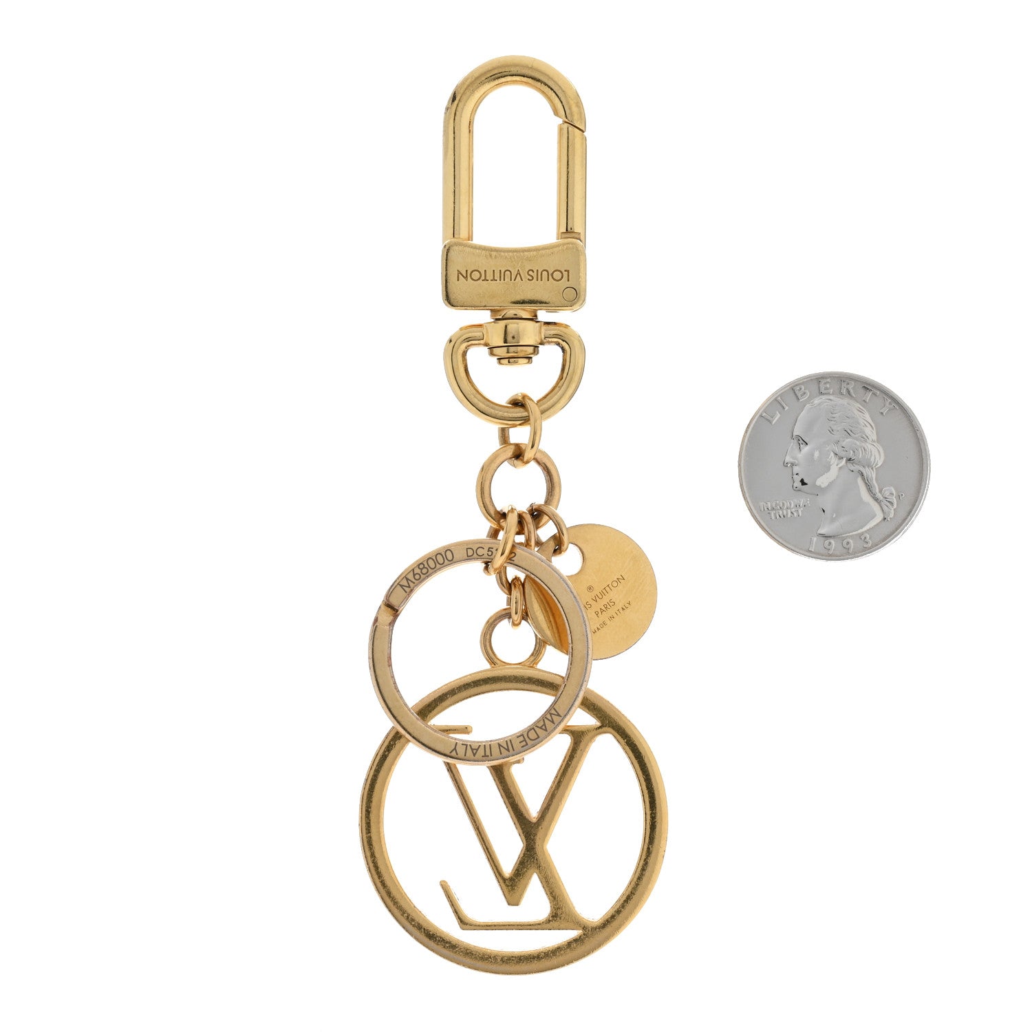 Louis Vuitton LV Circle Bag Charm Key Holder Gold 3 of 3