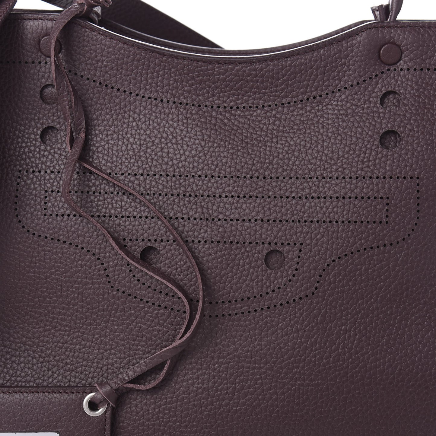 Veau Grana Perforated Blackout Hardware City Rouge Acajou