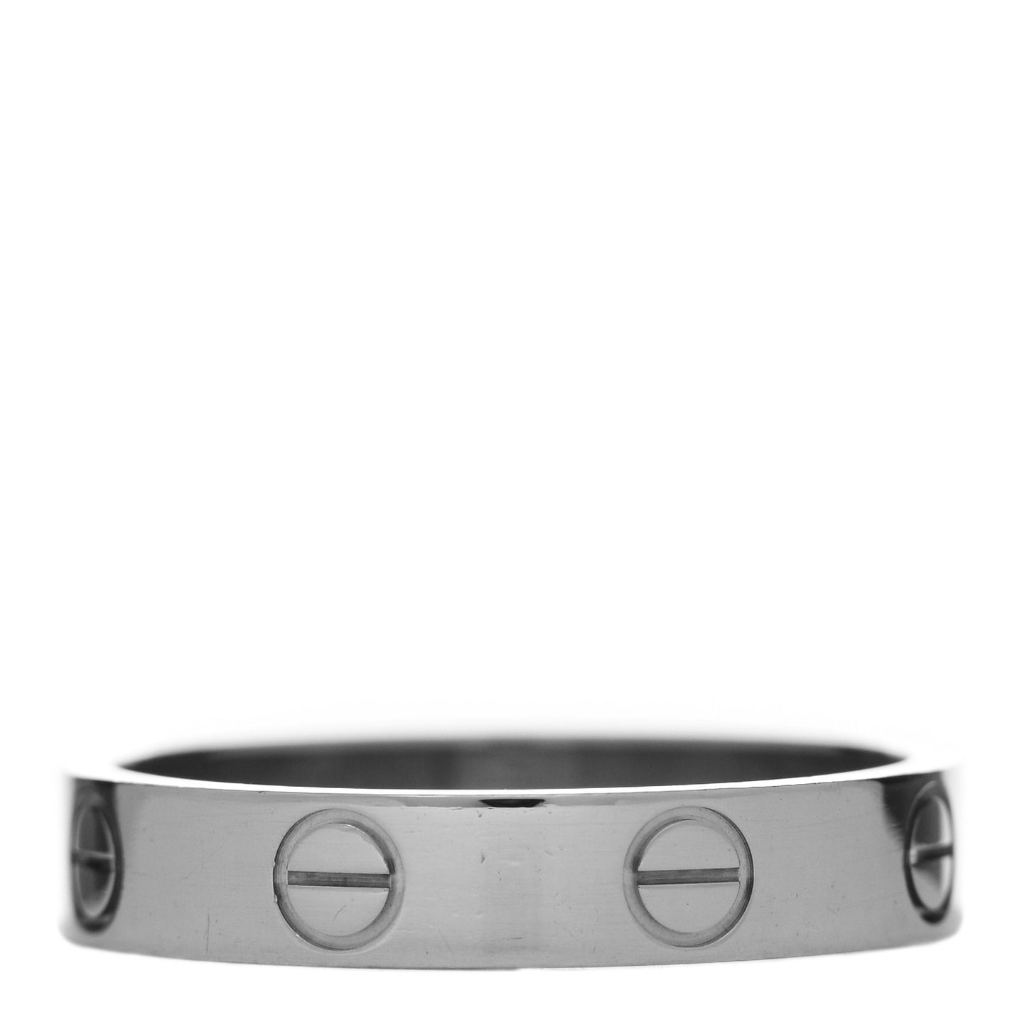 18K White Gold 3.5mm LOVE Wedding Band Ring 52 6