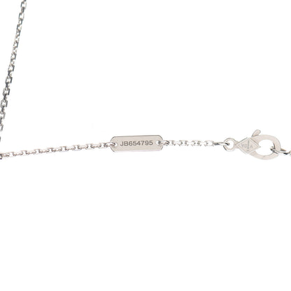 Van Cleef & Arpels 18K White Gold Diamond Guilloche Vintage Alhambra Pendant Necklace 5 of 8