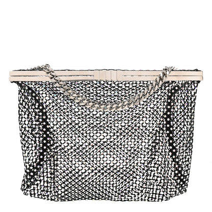 Saint Laurent Mesh Crystal Medium Fanny Shoulder Bag Black 1 of 10