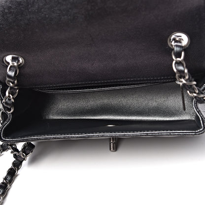 Chanel Iridescent Caviar Chevron Quilted Mini Rectangular Flap Black 5 of 11