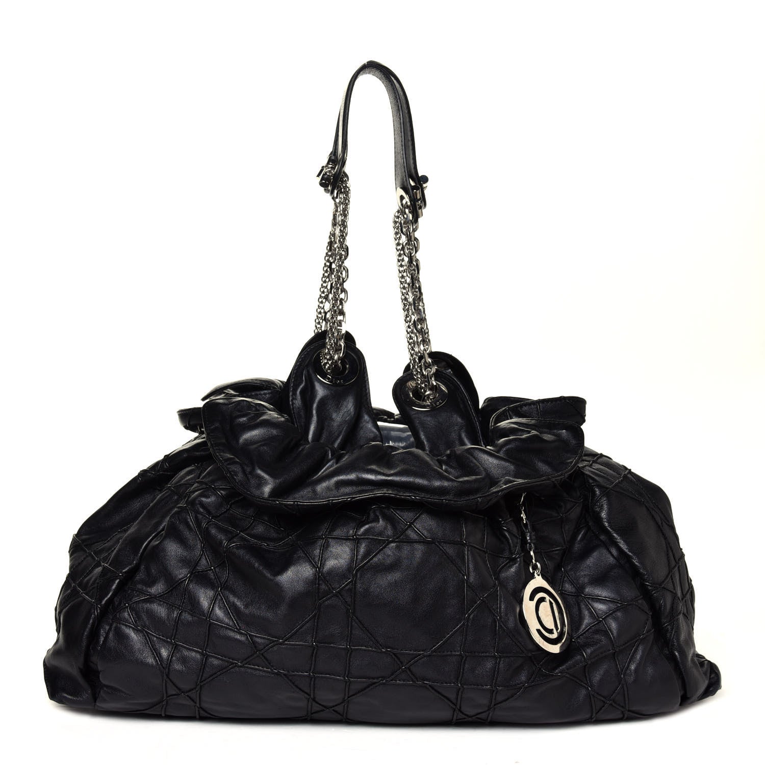 Christian Dior Lambskin Cannage Le Trente Tote Black 2 of 7