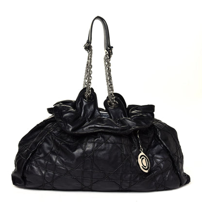 Christian Dior Lambskin Cannage Le Trente Tote Black 2 of 7