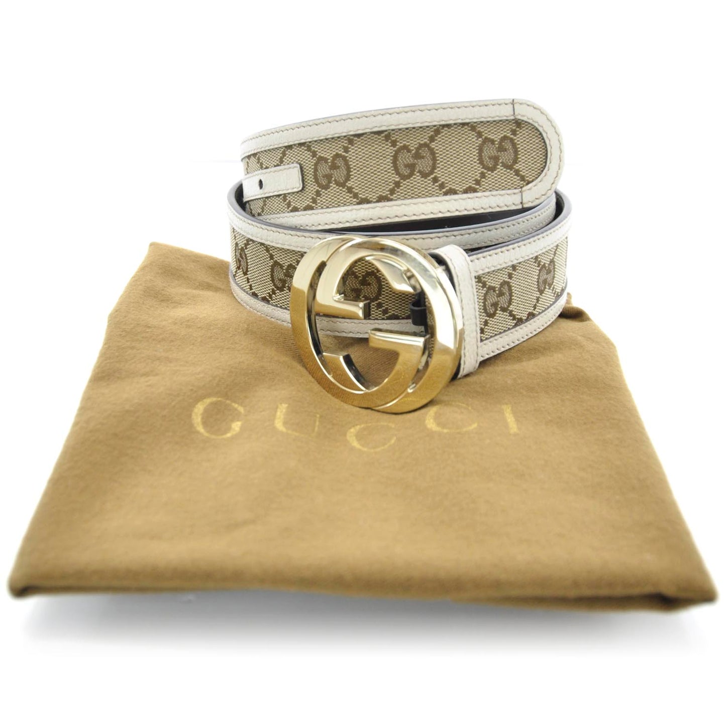 Monogram Canvas GG Belt 80 32