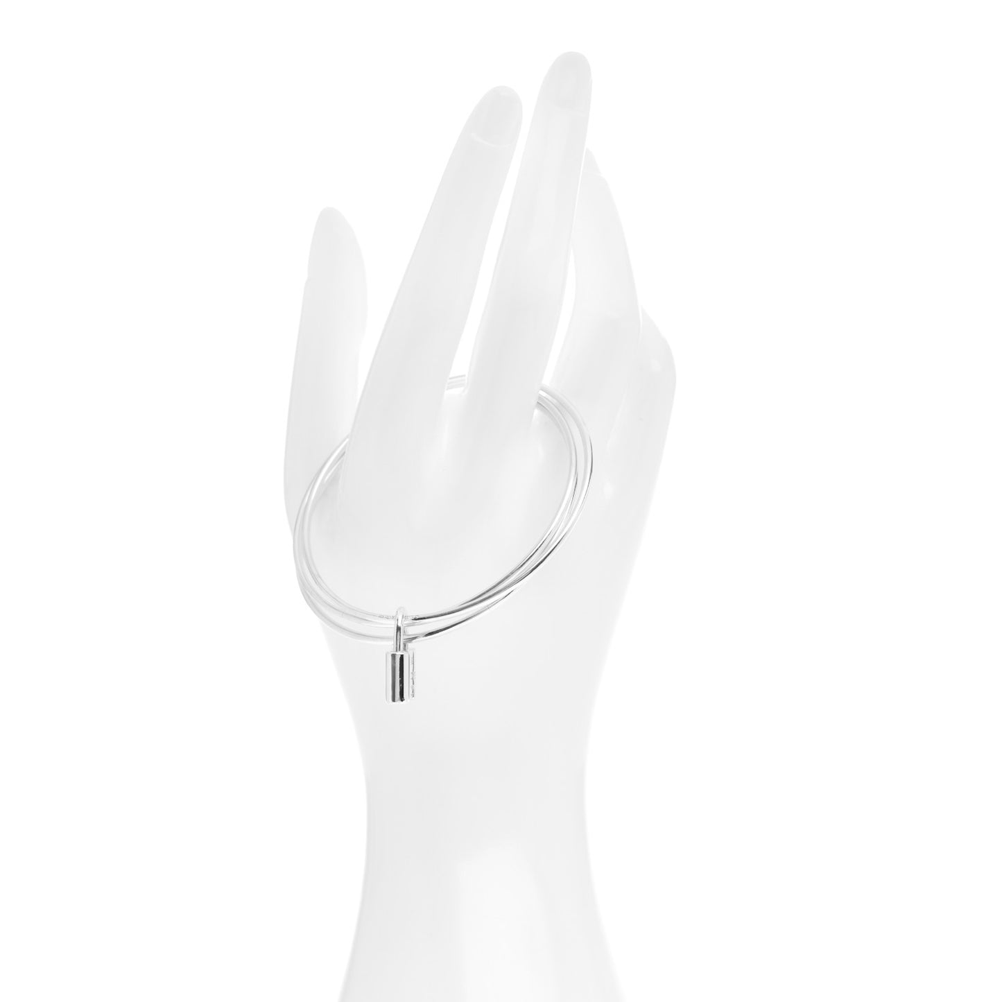 Sterling Silver 1837 Triple Bangle Lock Bracelet