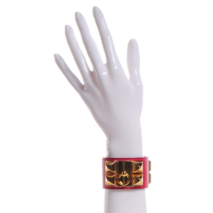 Hermes Epsom Collier de Chien CDC Bracelet Small Rouge Casaque 2 of 6