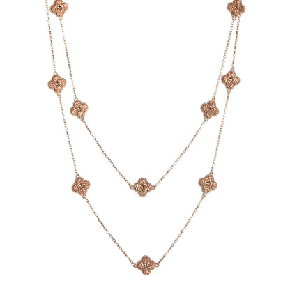 Van Cleef & Arpels 18K Rose Gold 16 Motifs Sweet Alhambra Necklace 1 of 5