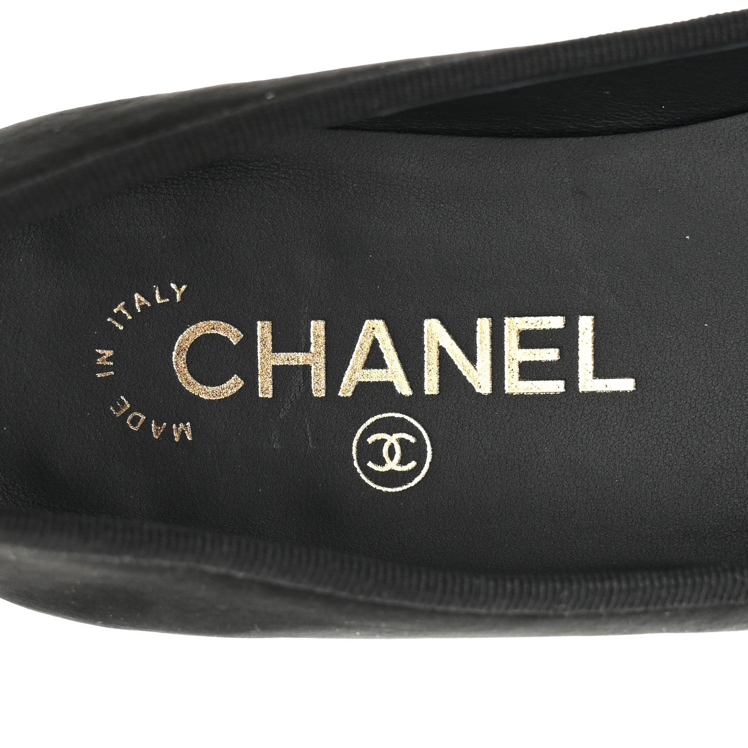 Chanel Suede Calfskin Cap Toe CC Ballerina Flats 36 Black 8 of 10