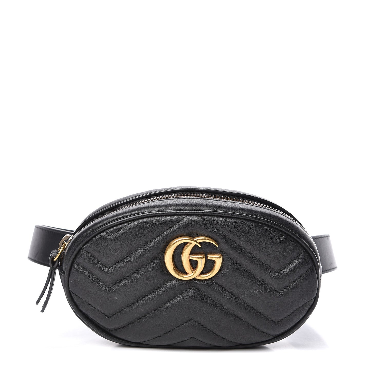 Calfskin Matelasse GG Marmont Belt Bag 75 30 Black