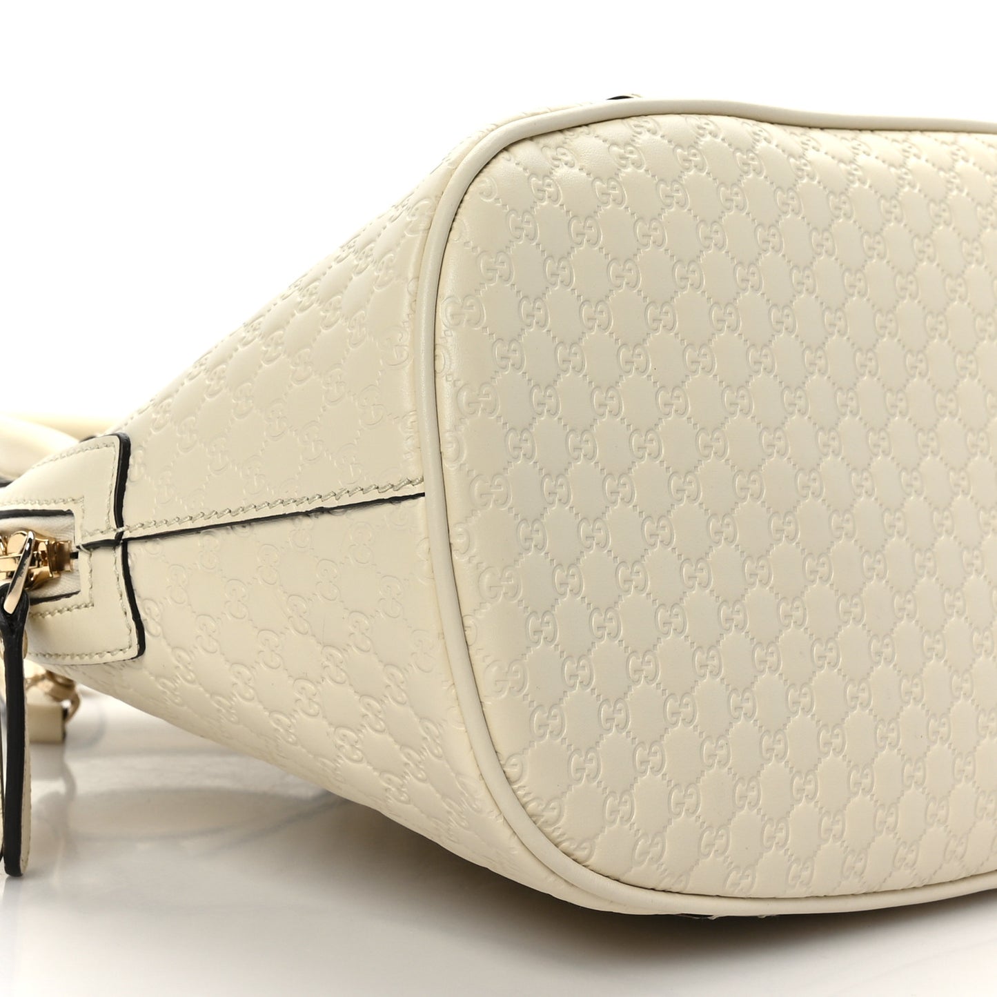 Soft Microguccissima Medium Dome Bag Ivoire