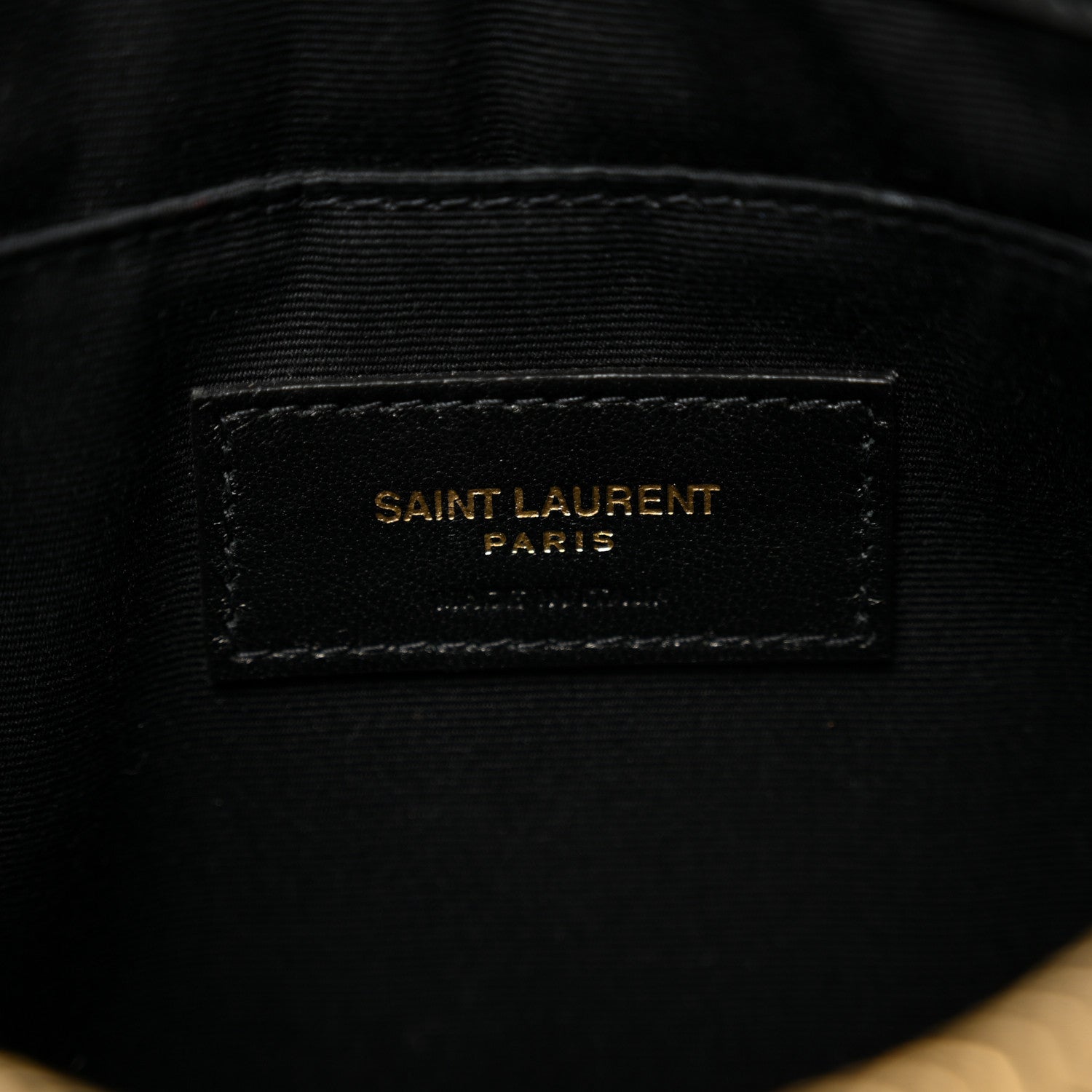 Saint Laurent Calfskin Matelasse Chevron Monogram A5 Wristlet Black 6 of 7