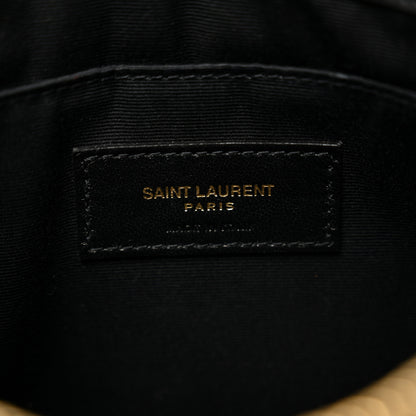 Saint Laurent Calfskin Matelasse Chevron Monogram A5 Wristlet Black 6 of 7