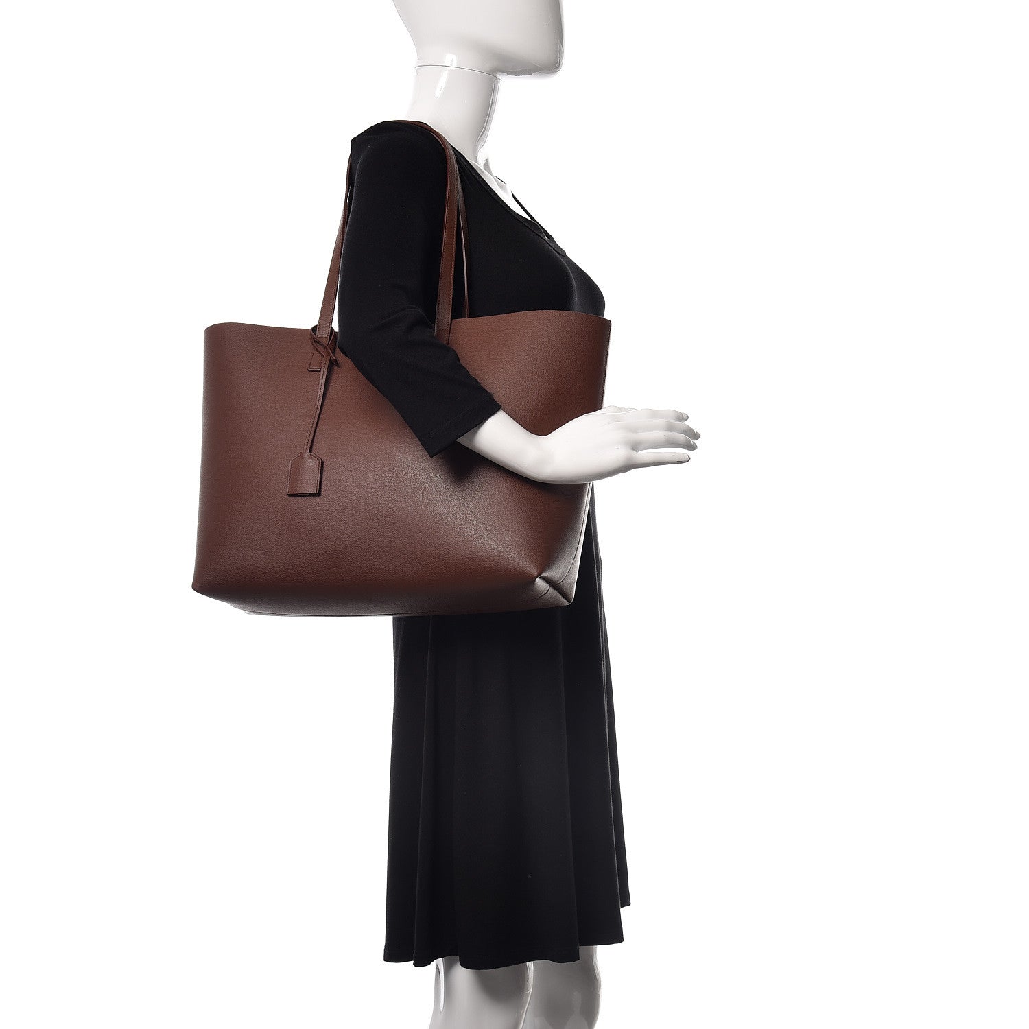 Saint Laurent Calfskin Large Shopping Tote Old Brandy 2 of 12