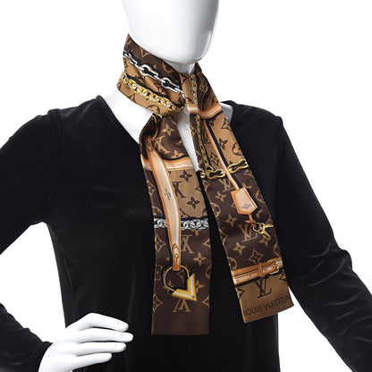 Louis Vuitton Silk Monogram Confidential Bandeau Brown 2 of 4