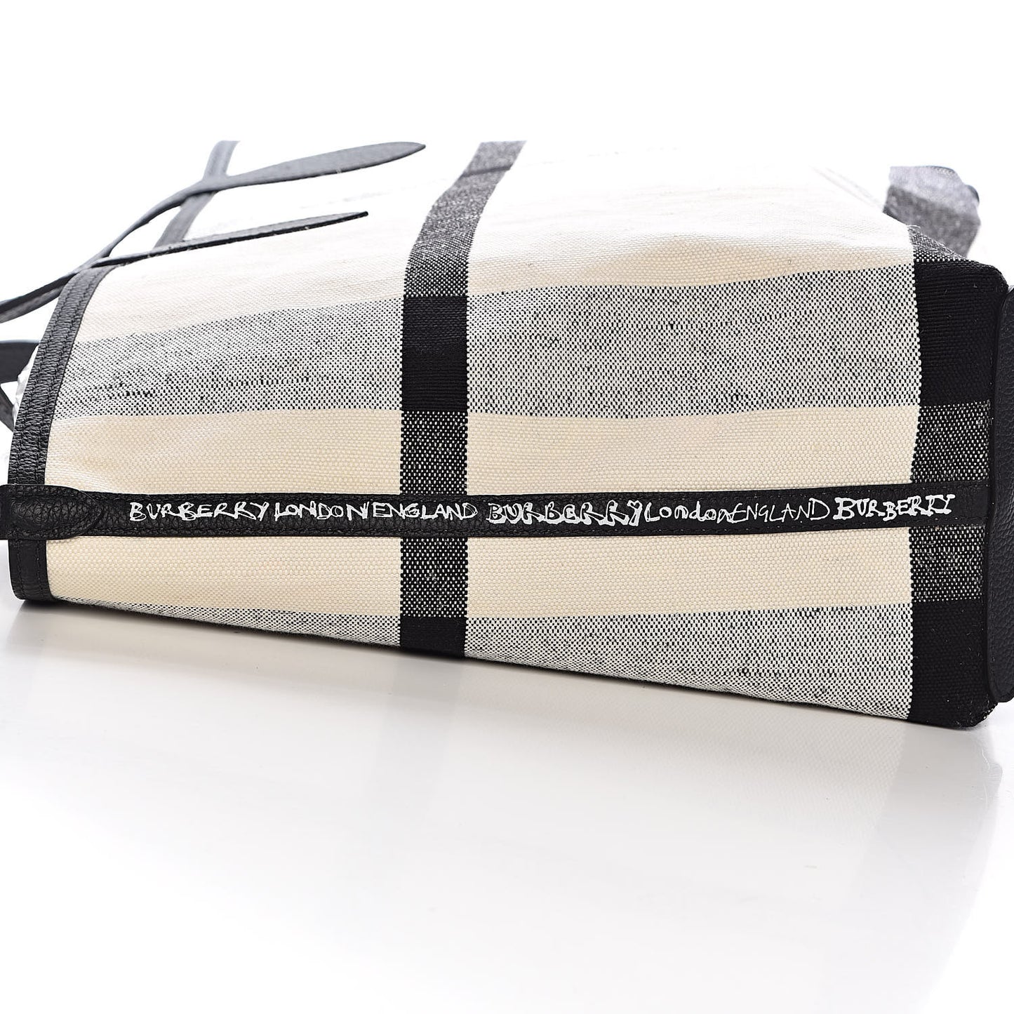 Coated Canvas Medium Reversible Doodle Tote White Black