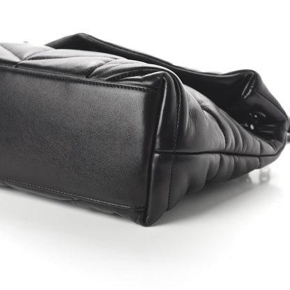 Saint Laurent Lambskin Quilted Small Loulou Puffer Monogram Chain Satchel Black 7 of 9