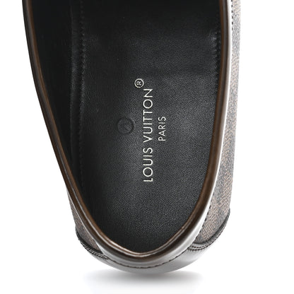 Louis Vuitton Damier Ebene Calfskin Mens Major Loafers 10 8 of 9