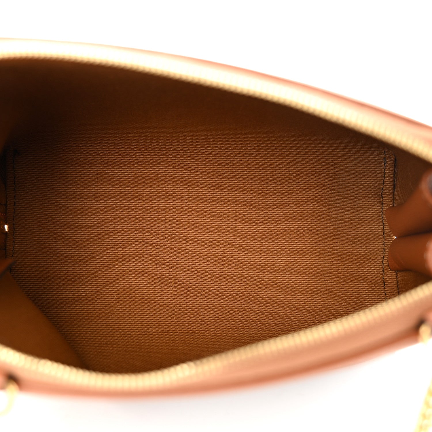 Celine Triomphe Canvas Lambskin Clutch On Chain Tan 5 of 12