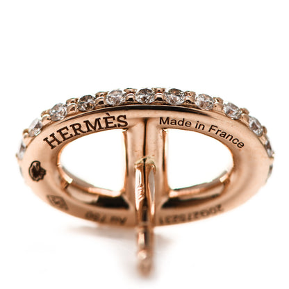 Hermes 18K Rose Gold Diamond New Farandole Earrings 4 of 6