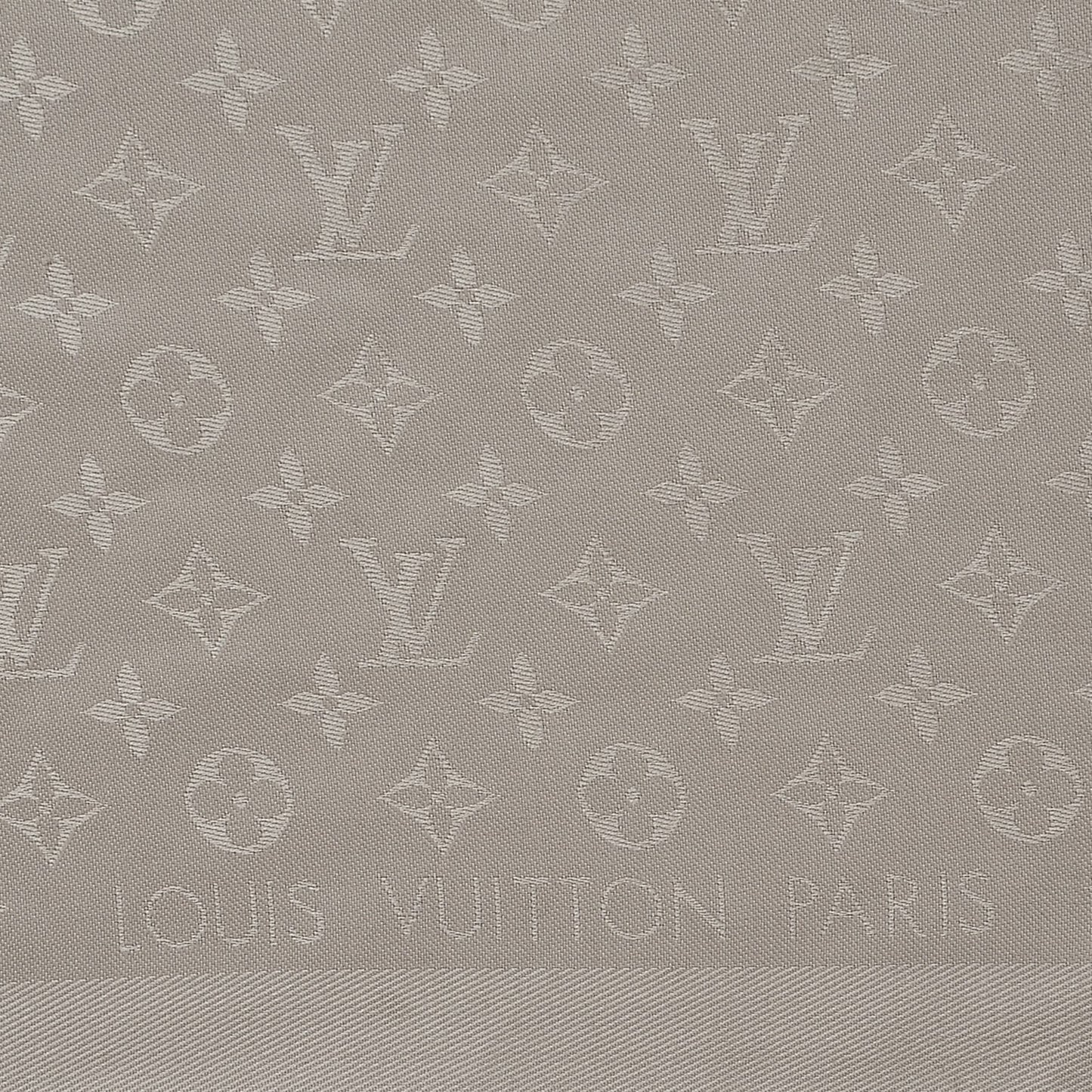 Silk Wool Monogram Shawl Beige