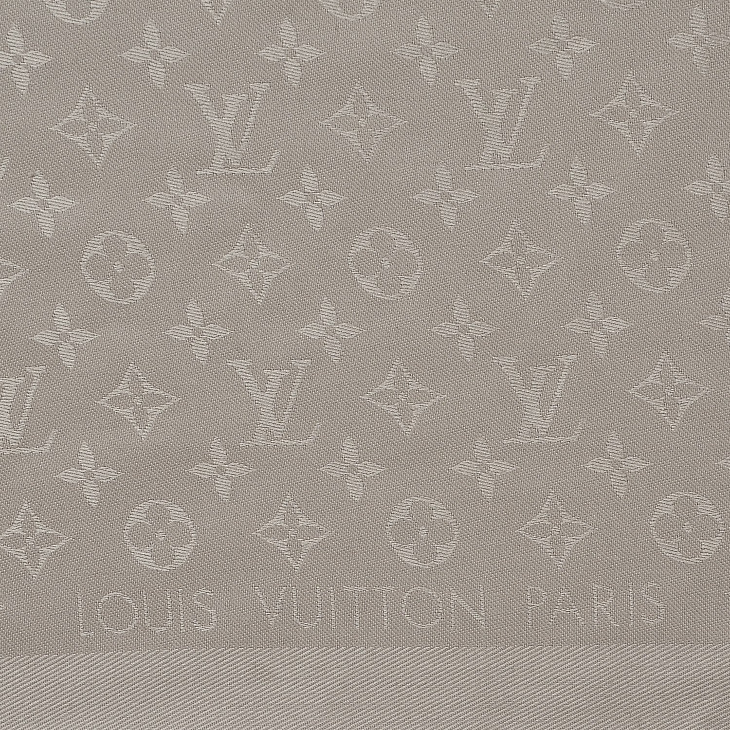 Louis Vuitton Silk Wool Monogram Shawl Beige 8 of 16