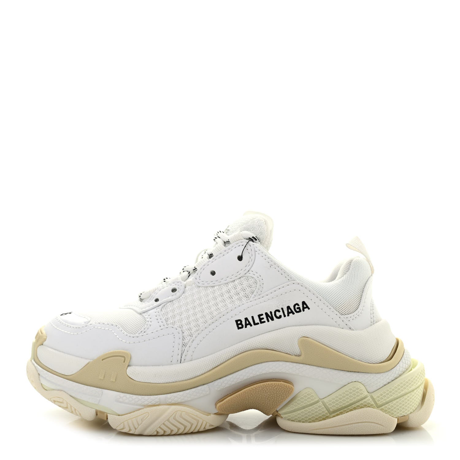 Balenciaga Fabric Mesh Womens Triple S Sneakers 36 White 1 of 7